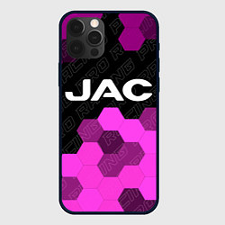 Чехол для iPhone 12 Pro Max JAC pro racing: символ сверху, цвет: 3D-черный