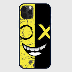 Чехол для iPhone 12 Pro Max Смайлик с улыбкой, цвет: 3D-черный
