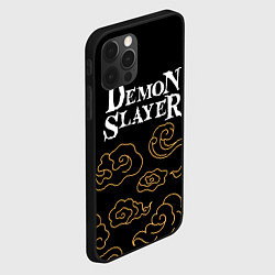 Чехол для iPhone 12 Pro Max Demon Slayer anime clouds, цвет: 3D-черный — фото 2