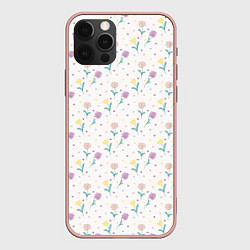 Чехол iPhone 12 Pro Max Весенний паттерн с цветами