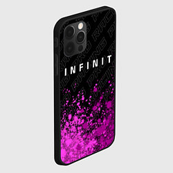 Чехол для iPhone 12 Pro Max Infiniti pro racing: символ сверху, цвет: 3D-черный — фото 2