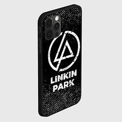 Чехол для iPhone 12 Pro Max Linkin Park с потертостями на темном фоне, цвет: 3D-черный — фото 2