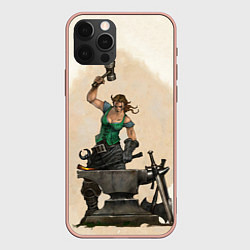 Чехол для iPhone 12 Pro Max Fable II Кувалда, цвет: 3D-светло-розовый