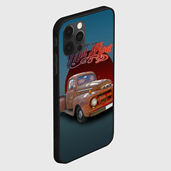 Чехол для iPhone 12 Pro Max Американская пикап 50-х годов в rat стиле, цвет: 3D-черный — фото 2