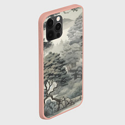 Чехол для iPhone 12 Pro Max Японский лес, цвет: 3D-светло-розовый — фото 2