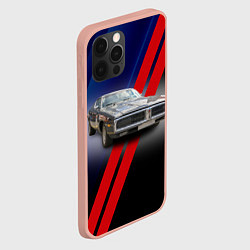 Чехол для iPhone 12 Pro Max Американский маслкар Dodge Charger, цвет: 3D-светло-розовый — фото 2