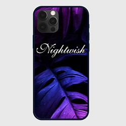 Чехол для iPhone 12 Pro Max Nightwish neon monstera, цвет: 3D-черный