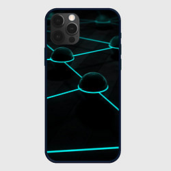 Чехол для iPhone 12 Pro Max Неоновые соединения, цвет: 3D-черный