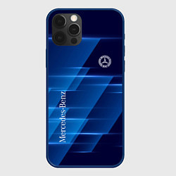 Чехол для iPhone 12 Pro Max Mercedes Benz sign, цвет: 3D-тёмно-синий