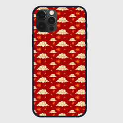 Чехол для iPhone 12 Pro Max Облака Сакура Звезды, цвет: 3D-черный