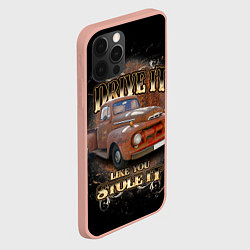 Чехол для iPhone 12 Pro Max Хот род в rat стиле на базе Ford F-1, цвет: 3D-светло-розовый — фото 2