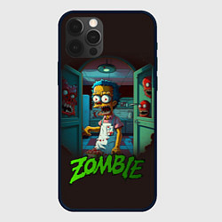 Чехол для iPhone 12 Pro Max Гомер зомби, цвет: 3D-черный