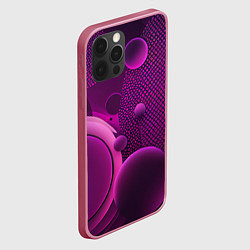 Чехол для iPhone 12 Pro Max Фиолетовые шары, цвет: 3D-малиновый — фото 2