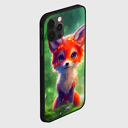 Чехол для iPhone 12 Pro Max Рыжий лисенок под лесным дождем, цвет: 3D-черный — фото 2