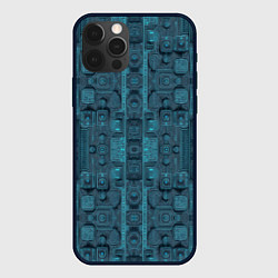Чехол для iPhone 12 Pro Max Паттерн микросхема, цвет: 3D-черный