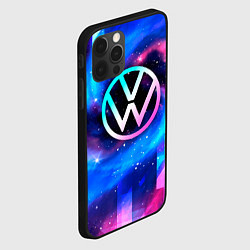 Чехол для iPhone 12 Pro Max Volkswagen неоновый космос, цвет: 3D-черный — фото 2