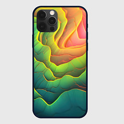 Чехол для iPhone 12 Pro Max Даружный градиент плит, цвет: 3D-черный