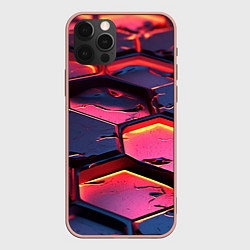 Чехол для iPhone 12 Pro Max Розовые наносоты, цвет: 3D-светло-розовый