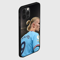 Чехол для iPhone 12 Pro Max Эрлинг Холанд Манчестер, цвет: 3D-черный — фото 2