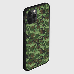 Чехол для iPhone 12 Pro Max Камуфляж зелёный, цвет: 3D-черный — фото 2