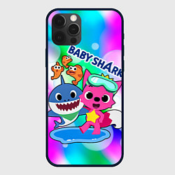 Чехол для iPhone 12 Pro Max Baby Shark in bubbles, цвет: 3D-черный