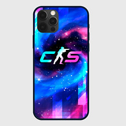 Чехол для iPhone 12 Pro Max Counter-Strike 2 неоновый космос, цвет: 3D-черный