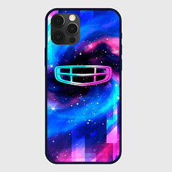 Чехол для iPhone 12 Pro Max Geely неоновый космос, цвет: 3D-черный