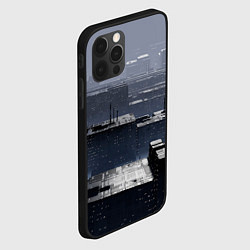 Чехол для iPhone 12 Pro Max Тёмный металлический город будущего, цвет: 3D-черный — фото 2