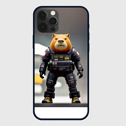 Чехол для iPhone 12 Pro Max Капи полицейский - киберпанк - нейросеть, цвет: 3D-черный