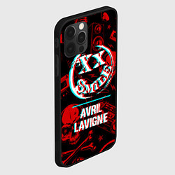 Чехол для iPhone 12 Pro Max Avril Lavigne rock glitch, цвет: 3D-черный — фото 2