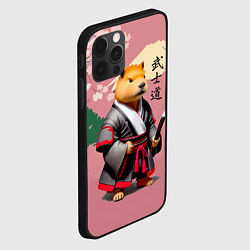 Чехол для iPhone 12 Pro Max Капибара - Бусидо - кодекс самурая, цвет: 3D-черный — фото 2