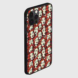 Чехол для iPhone 12 Pro Max Лица девушек, цвет: 3D-черный — фото 2