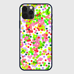 Чехол iPhone 12 Pro Max Разноцветное конфетти на белом