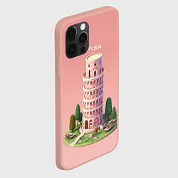 Чехол для iPhone 12 Pro Max Pisa Isometric, цвет: 3D-светло-розовый — фото 2