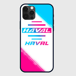 Чехол для iPhone 12 Pro Max Haval neon gradient style, цвет: 3D-черный