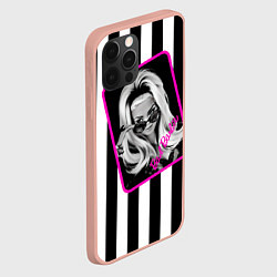 Чехол для iPhone 12 Pro Max Барби и полосы, цвет: 3D-светло-розовый — фото 2