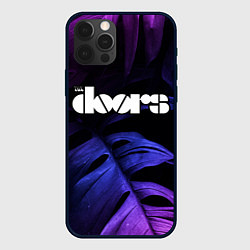 Чехол для iPhone 12 Pro Max The Doors neon monstera, цвет: 3D-черный