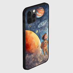 Чехол для iPhone 12 Pro Max Инопланетный пейзаж: арт нейросети, цвет: 3D-черный — фото 2