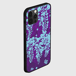 Чехол для iPhone 12 Pro Max Blue flowers, цвет: 3D-черный — фото 2