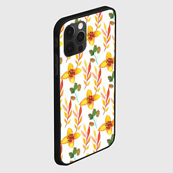 Чехол для iPhone 12 Pro Max Поляна цветов, цвет: 3D-черный — фото 2