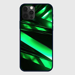 Чехол iPhone 12 Pro Max Зеленая неоновая абстракция