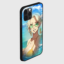 Чехол для iPhone 12 Pro Max Блондинка в солнечных очках, цвет: 3D-черный — фото 2