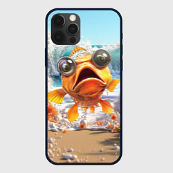 Чехол для iPhone 12 Pro Max Карп рыба, цвет: 3D-черный