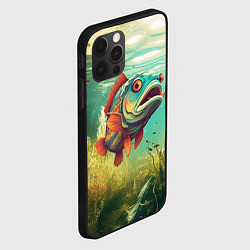 Чехол для iPhone 12 Pro Max Рыбка карп в воде, цвет: 3D-черный — фото 2