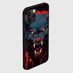 Чехол для iPhone 12 Pro Max Red blue wolf, цвет: 3D-черный — фото 2