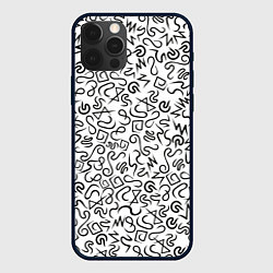 Чехол для iPhone 12 Pro Max Текстурка, цвет: 3D-черный