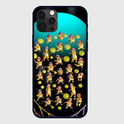 Чехол для iPhone 12 Pro Max Клоуны в лунной сети, цвет: 3D-черный