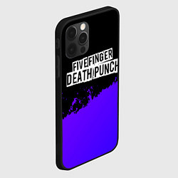 Чехол для iPhone 12 Pro Max Five Finger Death Punch purple grunge, цвет: 3D-черный — фото 2