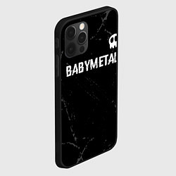 Чехол для iPhone 12 Pro Max Babymetal glitch на темном фоне: символ сверху, цвет: 3D-черный — фото 2