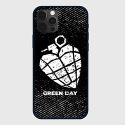 Чехол для iPhone 12 Pro Max Green Day с потертостями на темном фоне, цвет: 3D-черный